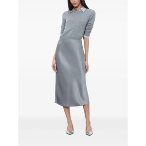 alice + olivia Maeve midi skirt gray color size 2